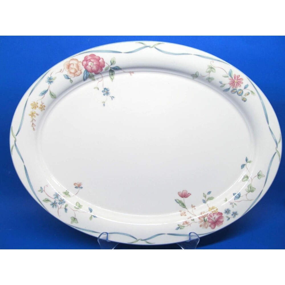 Lenox Country Cottage Courtyard Chinastone 14" Oval Platter